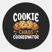 Cookie Chaos Coordinator  Ronde Sticker (Voorkant)