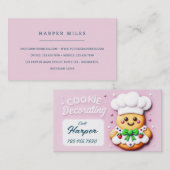 Cookie chef-kok koekje decoreren visitekaartje (Voorkant / Achterkant)