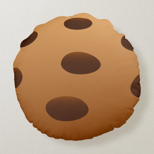 Cookie Chocolade Chips Snoepjes Dessert Bakkerij C Rond Kussen (Achterkant)