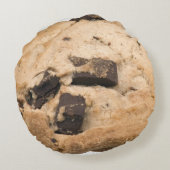 Cookie Chocolade Chips Snoepjes Dessert Bakkerij C Rond Kussen (Achterkant)