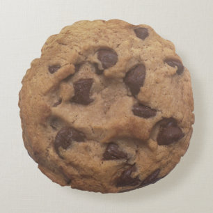 cookie chocoladeschip rond kussen