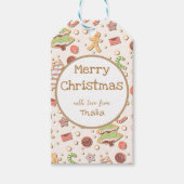Cookie Christmas Pattern - Zoet en feestelijk Cadeaulabel (Voorkant)