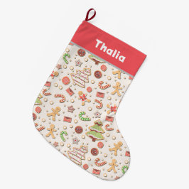 Cookie Christmas Pattern - Zoet en feestelijk Grote Kerstsok