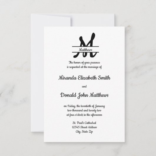 Cookie classique élégant - Invitation au mariage 3 (Devant)