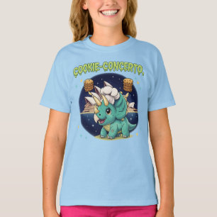 Cookie Concerto Schattige Triceratops Chef bij Syd T-shirt