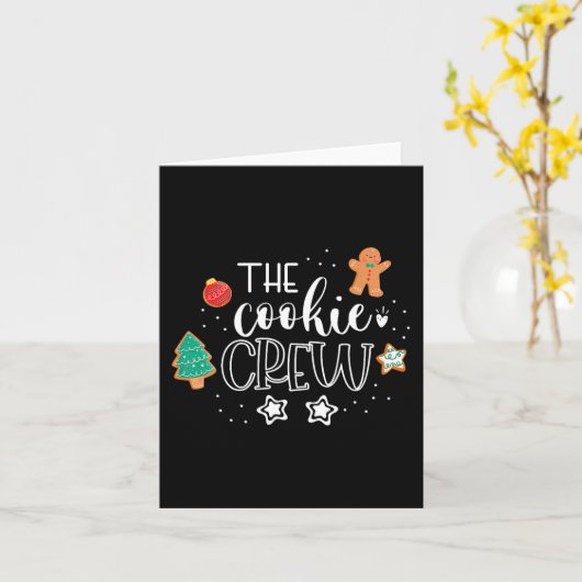 Cookie Crew Christmas Baking Cookie Lover Kinder W Kaart (Gele Bloem)
