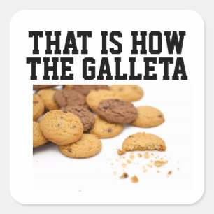 Cookie Crumble Spanglish Vierkante Sticker