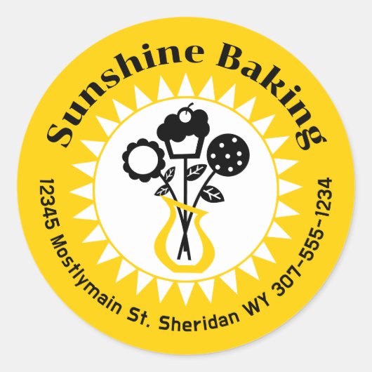 Cookie cupcake boeket bakken cadeau label stickers (Voorkant)