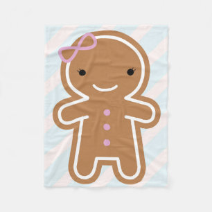 Cookie Cute Gingerbrood Girl Fleece Deken