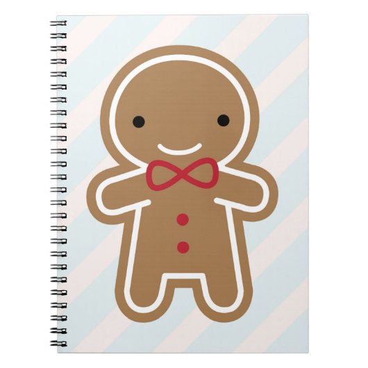 Cookie Cute Kawaii Gingerbrood Man Notitieboek (Voorkant)