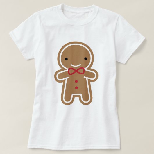 Cookie Cute Kawaii Gingerbrood Man T-shirt (Design voorkant)