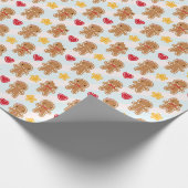 Cookie Cute Kawaii Gingerbrood Mannen Cadeaupapier (Hoek)