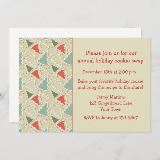 Cookie Cutters, Invitation à l'échange de cookies (Devant / Derrière)