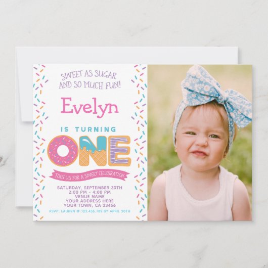 Cookie de glace de Donut, Invitation de friandises (Devant)