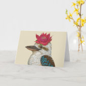 Cookie de kookaburra kaart (Gele Bloem)