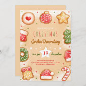 cookie de Noël décoration de fête invitation (Devant / Derrière)