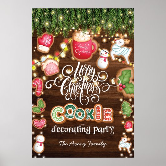 Cookie de Noël Décoration Nom de famille (Devant)