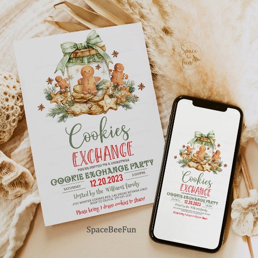 Cookie de Noël invitation