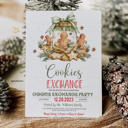 Cookie de Noël invitation