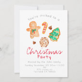 cookie de Noël Invitation à la fête de Noël (Devant)