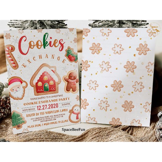 cookie de Noël invitation d'échange