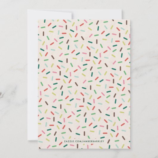 Cookie de Noël Vert Décoration Fête Invitation (Dos)