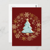 Cookie de pain d'épice, carte postale de l'arbre d (Devant / Derrière)