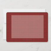 Cookie de sucre Noël Rouge Plaid Carte personnalis (Dos)