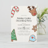 Cookie de vacances Décoration invitation de fête (Debout devant)