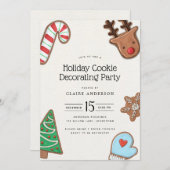 Cookie de vacances Décoration invitation de fête (Devant / Derrière)