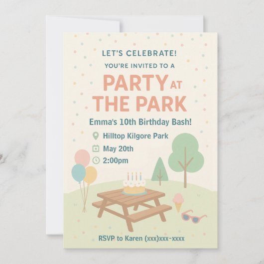 Cookie Decorating Birthday Invitation (Devant)