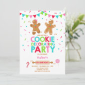 Cookie Decorating Party Uitnodiging Vakantiefeest (Staand voorkant)