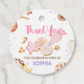 Cookie Decorating Verjaardagsfeestje Ronde Bedankjes Labels (Voorkant)