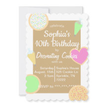 Cookie Décoration Invitation d'anniversaire