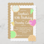 Cookie Decoreren Verjaardag Uitnodiging (Voorkant / Achterkant)