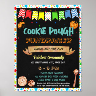 Cookie Dough Fundraiser event sjabloon Poster