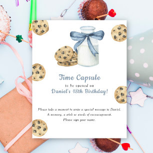 cookie en melk Tijdcapsule 1e verjaardag Poster