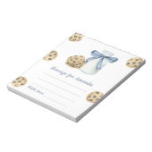 Cookie en Melk verjaardagscapsule bericht Notitieblok (Gedraaid)