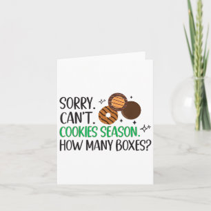 Cookie Er Scout Voor Meisjes Sorry Kan Het Seizoen Kaart