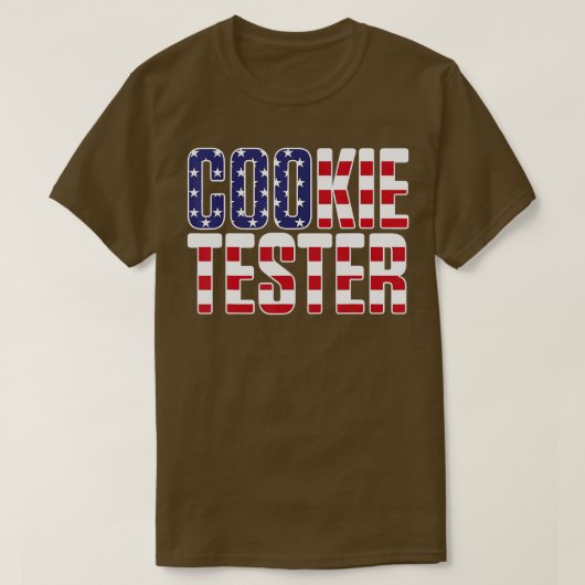 Cookie ester Chocolate Chip Baker Flag Kerstmis T-shirt (Design voorkant)