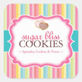 Cookie et dessert - Stickers Emballage (Devant)