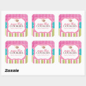 Cookie et dessert - Stickers Emballage (Feuille)