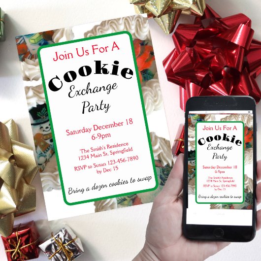 Cookie Exchange Christmas Party Invitation