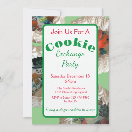 Cookie Exchange Christmas Party Invitation (Devant)