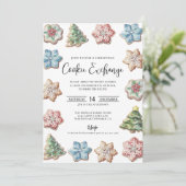 Cookie Exchange Christmas Party Kaart (Staand voorkant)