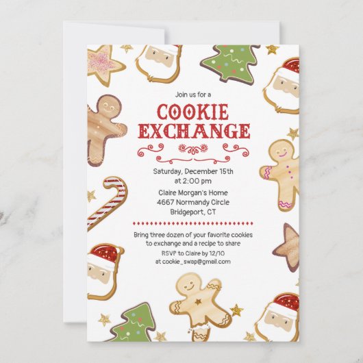 Cookie Exchange Fête Invitation (Devant)