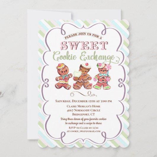 Cookie Exchange Fête Invitation (Devant)