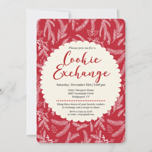 Cookie Exchange Fête Invitation (Devant)