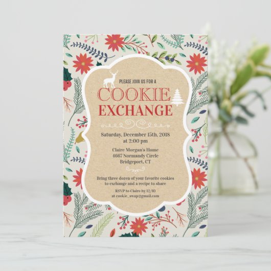 Cookie Exchange Fête Invitation (Debout devant)