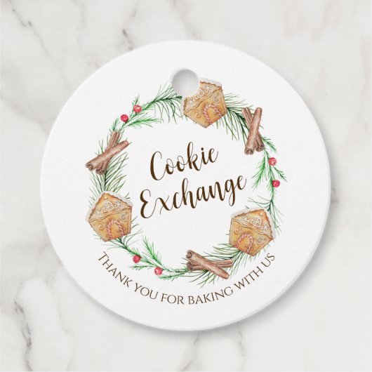 Cookie Exchange Holiday Bedankjes Labels (Voorkant)
